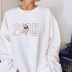 Custom Embroidered Vintage POOH Disney Crewneck